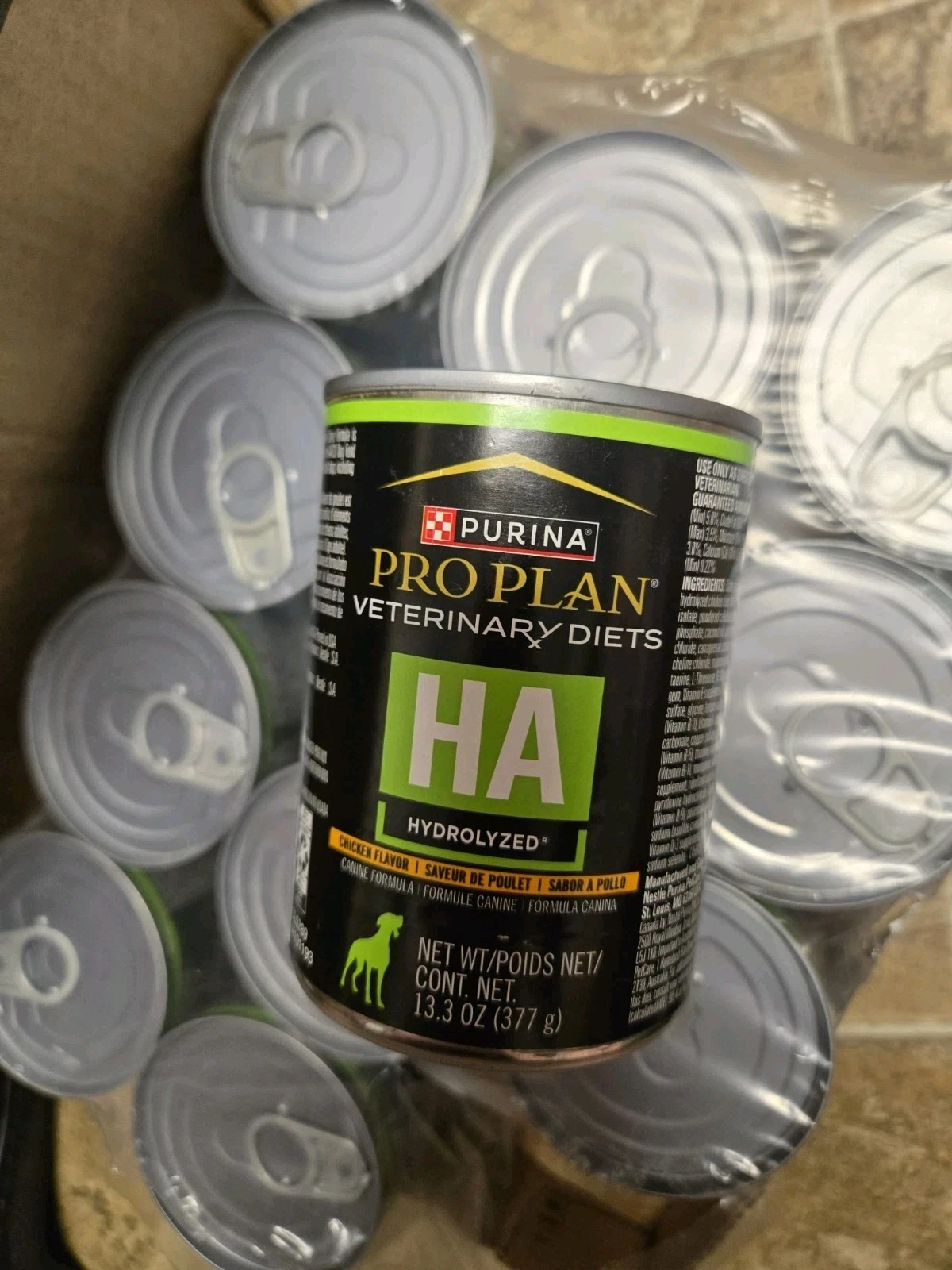 Purina HA Hydrolyzed Protein Dog Food Canned Formula - 12 x 13.3 Ounce, New