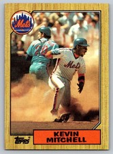 1987 Topps #653 Kevin Mitchell Rookie Card New York Mets. rookie card picture
