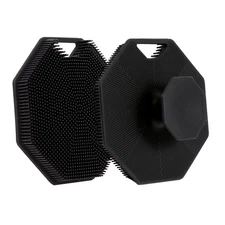 2Pack Silicone Body Scrubber, Body Buffer Exfoliating Brush with Silicone Loofa