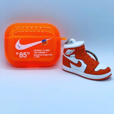 FANTASTICA COVER AIRPODS PRO OFF WHITE FOR NIKE JORDAN ARANCIONE FLUO! |  eBay