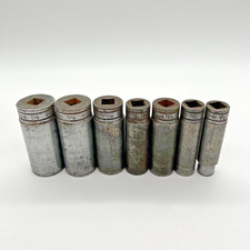 7 Vintage Snap-on Deep Socket 1/2 Driv S-201 S-341 S-361 S-301 S-241 S-261 S-101
