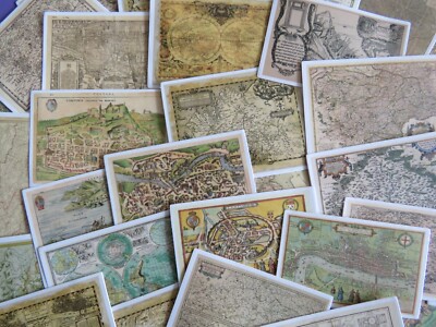 50 Vintage alte Karten Designs Kartographie wasserdicht Vinyl Aufkleber Aufkleber