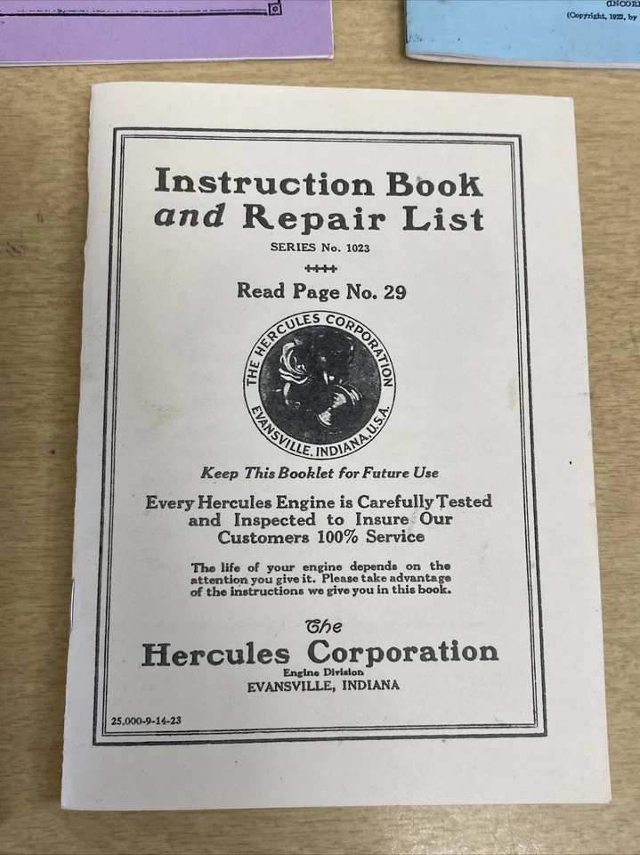 5 Manuales de instrucciones del motor de gas HERCULES-FAIRBANKS-MORSE 2548b 2738-JOHN DEERE Foto 3 de 4