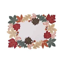 Celebrate Together Fall Autumn Leaf Cut-Out Placemat Thanksgiving Leaves NEW