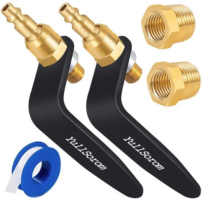 2 set 1'' Aluminum Pneumatic Tool Hook with 1/4'' Air Tool Swivel Fitting and 3...