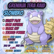 Pokemon Scarlet and Violet   6IV SHINY SLOWBRO   Greninja Raid Ready