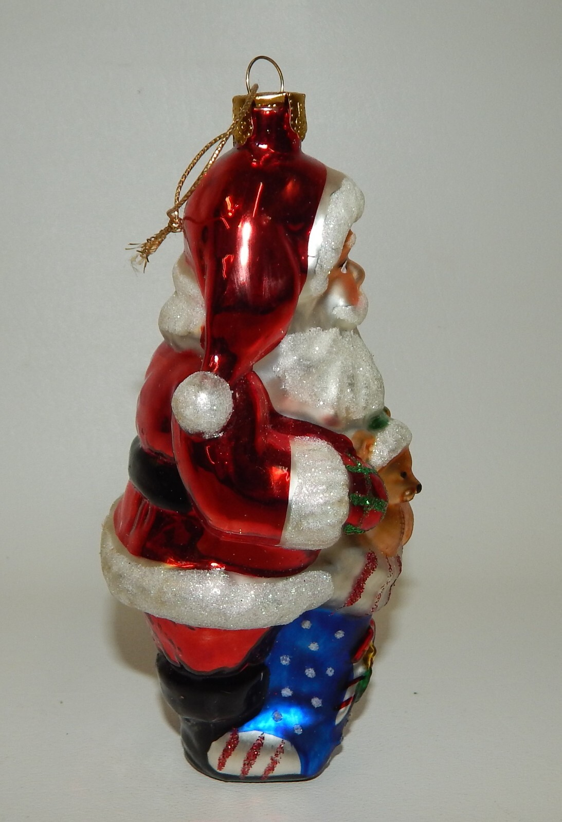 Vintage Christmas Treasures Blown Glass Santa Claus Christmas Ornament ...