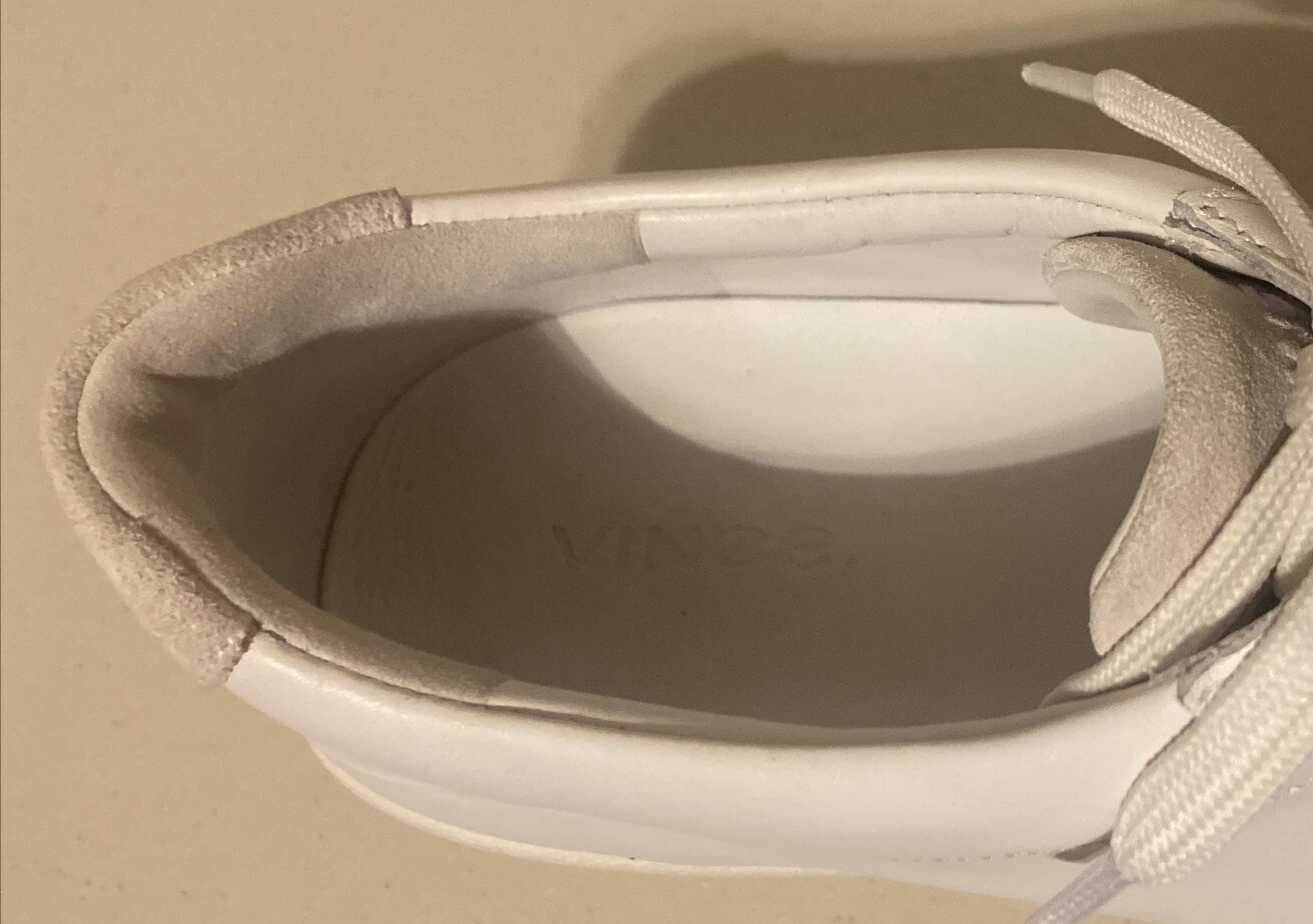 Vince Women’s Janna White Gray Leather Suede Low Cut Sneakers Shoes ...