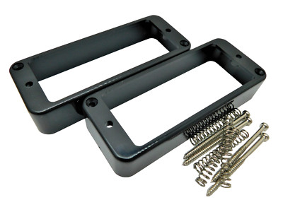Wilkinson Mini Humbucker Mounting Rings, P90 Sized w/ Screws Black