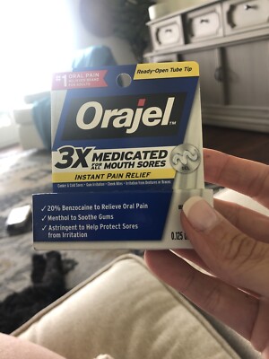 lot   orajel mouth sore relief gel maximum strength  oz