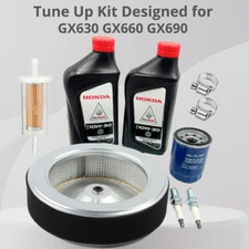 Maintenance Tune Up Kit For Honda GX630 GX660 GX690 Air Oil Fuel Filter Spark Pl