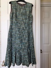 DOLCE & GABBANA WOOL MIDI DRESS SIZE 44 SLEEVELESS ELEGANT