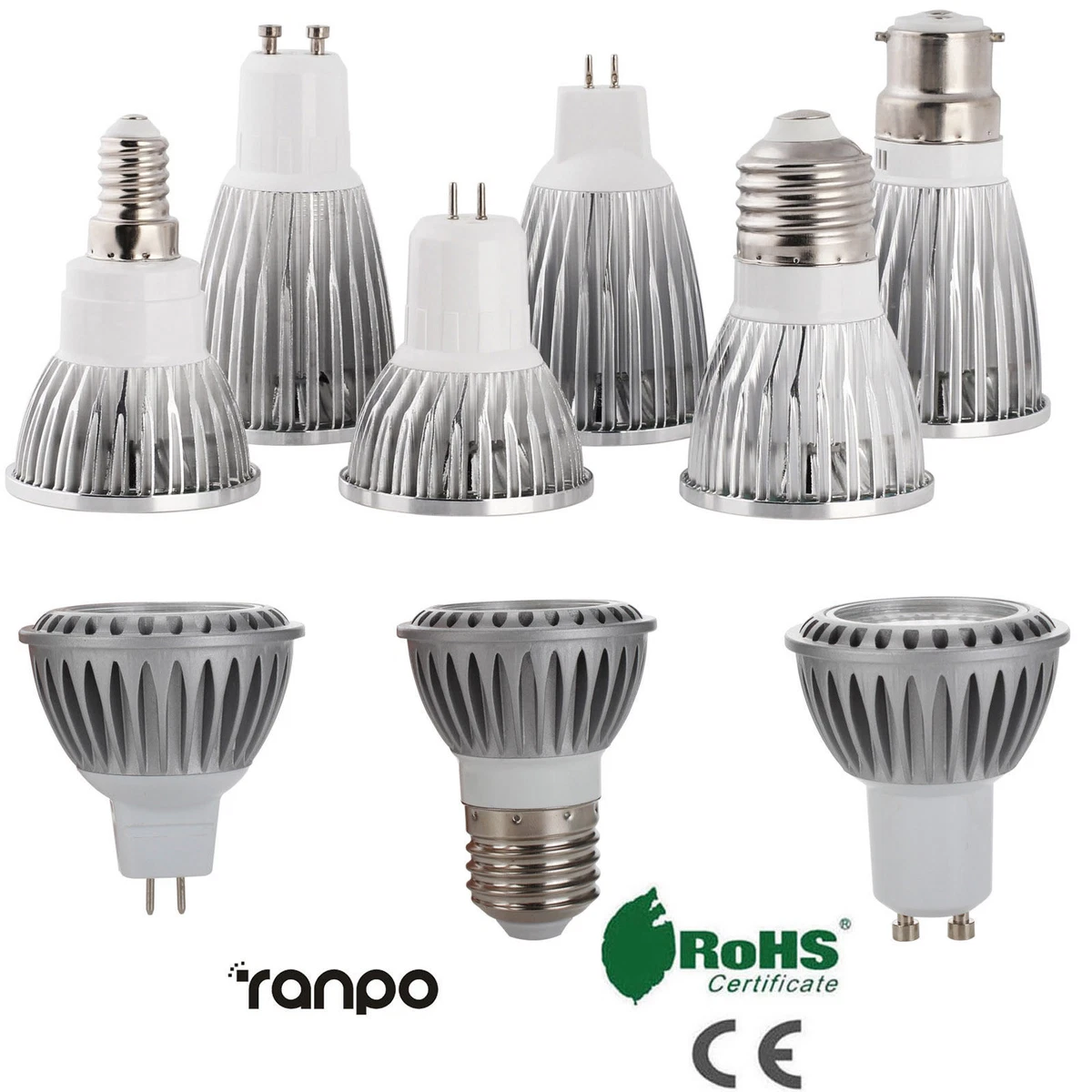 LED Spotlight 6W 9W 12W 15W GU10 MR16 E27 E14 COB Light Lamp High