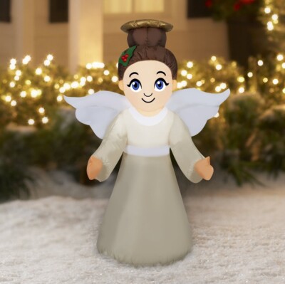 3.5' Christmas Angel Inflatable New Yard AirBlown Holifay Time Indoor ...
