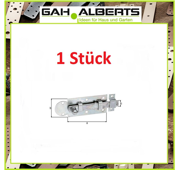 Gah Alberts Fensterriegel Mit Knopfgriff M.Schlaufe 100X30X11,5X13X38Mm-image