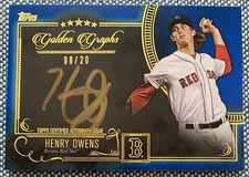 Henry OWENS 2016 Topps Five Star Golden Graphs AUTO #FSGG-HOW 8/20 NM Red Sox