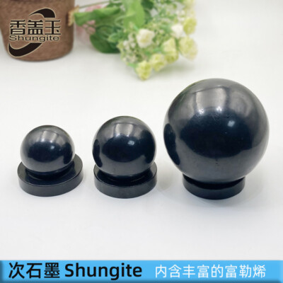 Spheres shungite polished 30-40mm Massage balls EMF protection Karelia