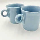 Fiesta HLC Periwinkle Blue O-Ring Handle Mug Set of 2 8 oz Fiestaware