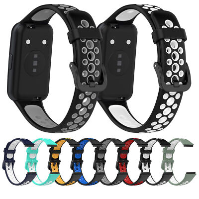 Dual-color Replacement Watch Strap Belt For Huawei Band 7 Smartwatch Bracelet
