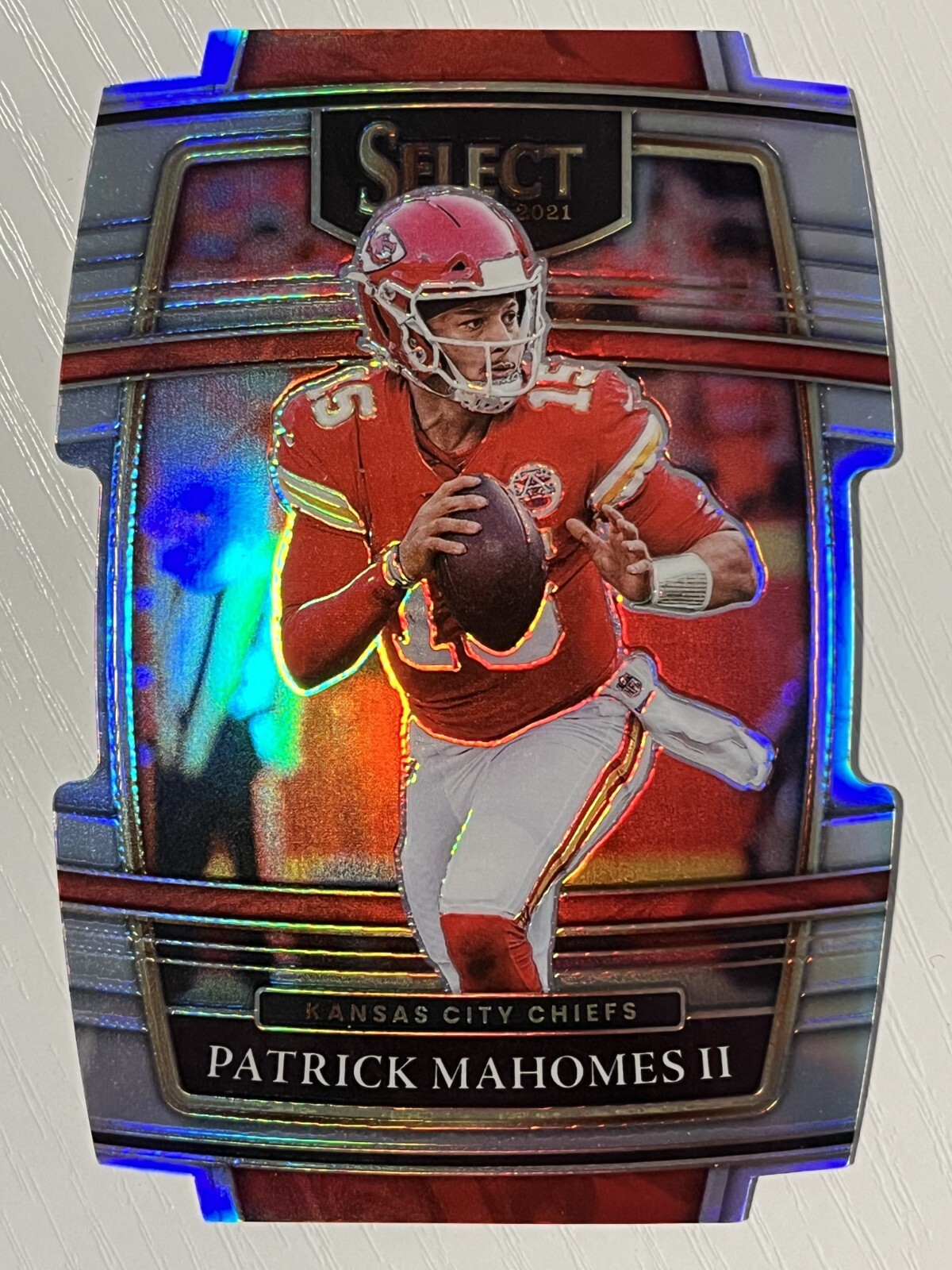 Patrick Mahomes 2021 Select Concourse Silver Prizm Die Cut #2 Kansas City Chiefs