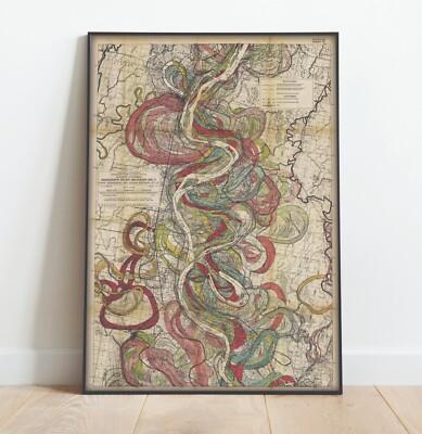 Sheet 10 - 1944 Map Mississippi River Alluvial Valley Harold Fisk Missisippi
