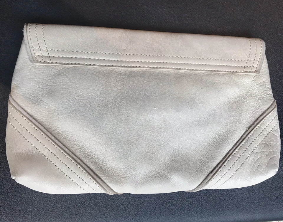 Bolso sin asas de cuero color crema 7 For All Mankind para mujer talla única Foto 4 de 4