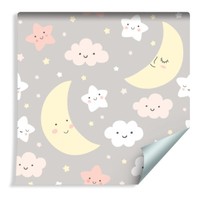 10M Vlies Tapete Rolle Kinderzimmer Himmel Nacht Sterne Wolken Monde Xxl 802