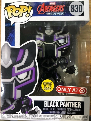 Funko Pop 830 Black Panther Target 2021 exclusivo que brilla en la oscuridad se envía rápido