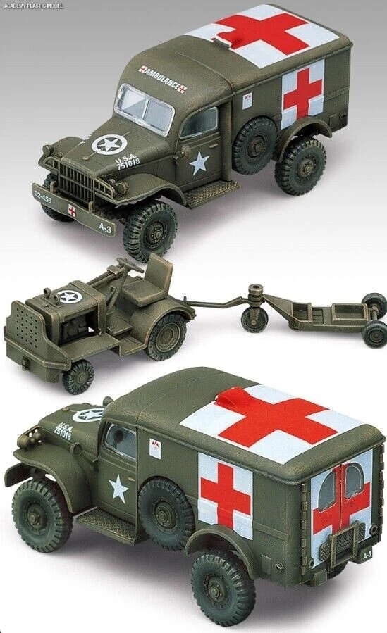 Academy kit diorama 13403 1-72 ambulanza con trattore modellini guerra mondiale - Immagine 2 di 2