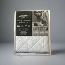 Beautyrest Black Luxury Fitted Crib Mattress Pad 52  x 28  