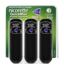 2 × Nicorette Quit Smoking QuickMist  Cool Berry Flavour 150 Sprays HealthCo 