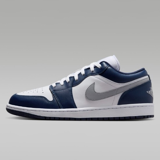 Кроссовки Nike Air Jordan 1 Low White/Темно-синий (553558-141) Доставлены в кратчайшие сроки