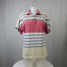 Vintage Gitano Limited Collection Short Sleeve Striped Polo - Medium #2542