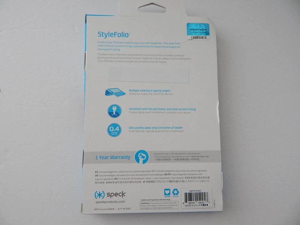 Speck Products StyleFolio Case & Stand for iPad Mini 4 Nickel Slate New - Image 2 of 4