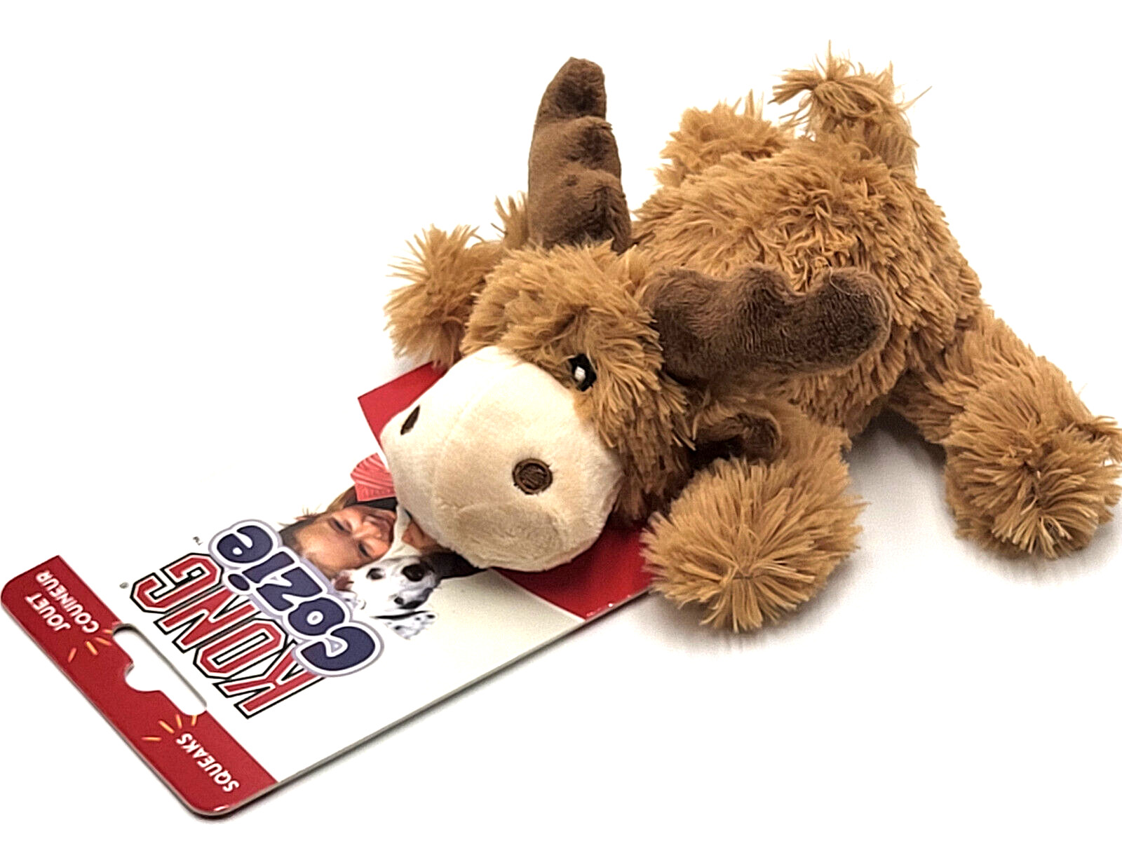 Kong Cozie Marvin Moose Small Squeaky Plush Dog Toy
