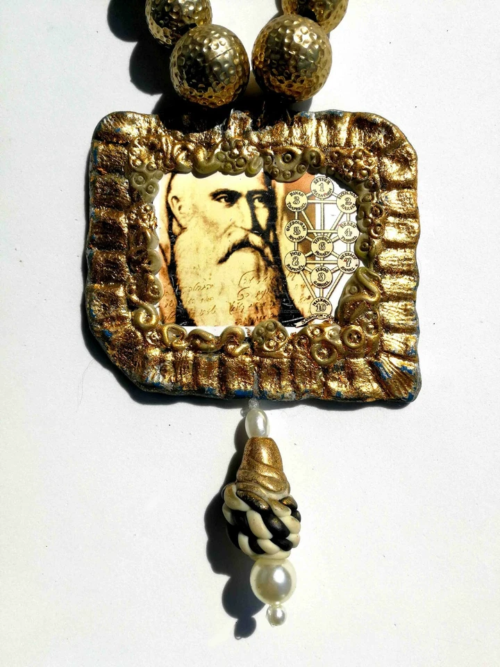 talismán protector collar judío joyas colgante hebreo amuleto zohar cabalá Foto 4 de 4