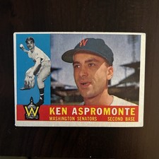 1960 Topps - Ken Aspromonte #114 - Washington Senators MLB Baseball Base Set
