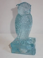 Degenhart Angel Blue # 129 Glass Owl Glows