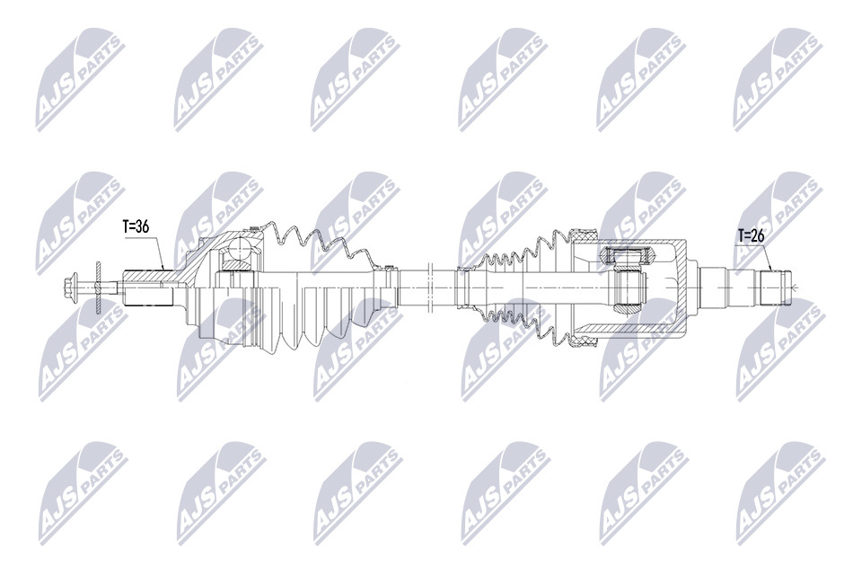 Front Left NTY NPW-DW-073 Drive Shaft for LYNK & CO - Image 5