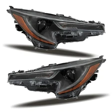 Silscvtt Left+Right Headlight For 2023 2024 Toyota Corolla Hybrid L LE Base Lamp