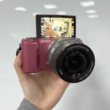 Sony Alpha a5000 Digital Mirrorless Camera Body w/PZ 16-50mm Lens Pink