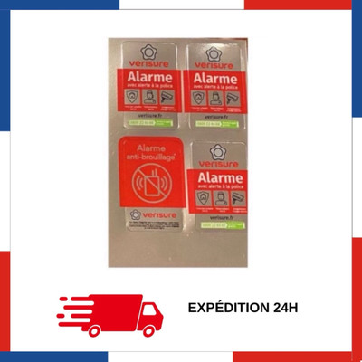 Lot De 2 Autocollants D'alarme Verisure 2026 - Dimensions 15cm X 9.5cm - Neufs Sous Blister
