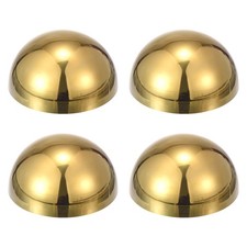 4pcs 4.7" Stainless Steel Hollow Mirror Polished Hemisphere Ball, Golden