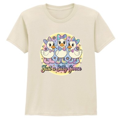 Just A Silly Goose Mädchen T-Shirt Regenbogen Ente Outfit Geschenk für Tochter