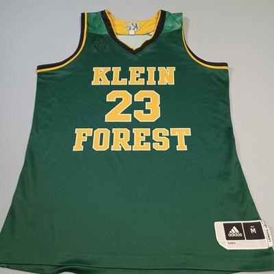 Adidas Klein Forest High School Basketball Jersey Mens Medium Green Yellow #23