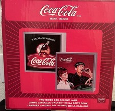 Coca-Cola Coke Two-Sided Box Accent Lamp Red/White &ldquo;Ice Cold - Served Here&rdquo;