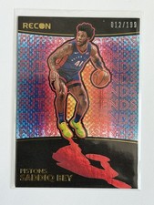 2020-21 Panini Recon Future Legends Red 87/199 Saddiq Bey #21 Detroit Pistons