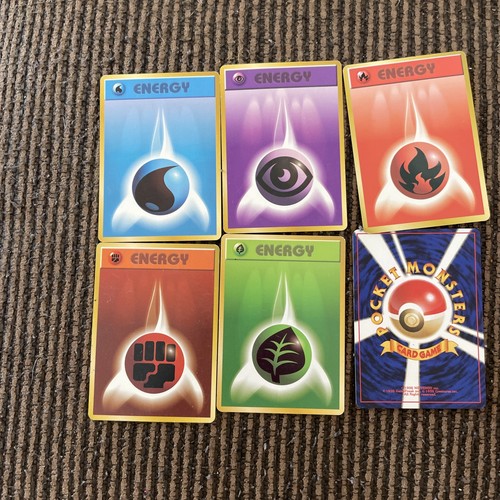 NM Japanese COMPLETE Pokemon 6-Card ENERGY Non-Holo BASE/EXPANSION-PACK Set 102