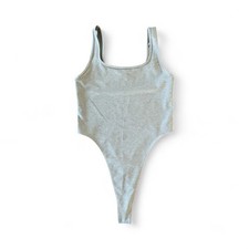 ALO yoga grey airbrush hot shot bodysuit  Large