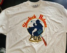 Lee Total Cotton T Shirt Sherlock Holmes Pub London England 2XL Made In USA
